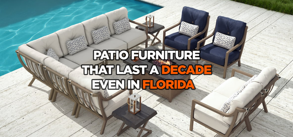 Luxurious patio with high-end furniture