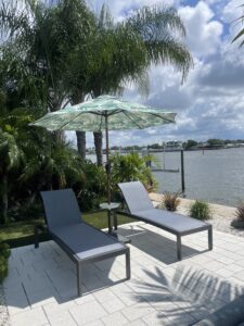 Aluminum patio furniture sling lounger