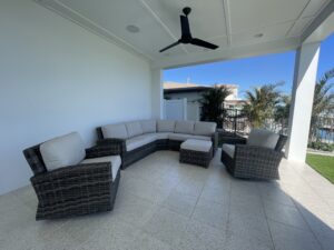 Wicker patio furniture sectional