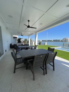 Aluminum patio dining chairs with cushions